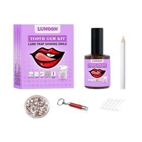 Multicolor Teeth Gem Suit Easy To Disassemble (Color: White)